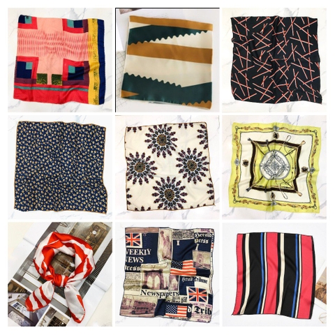 Khăn Lụa Thời Trang HimHip 50x50cm Khăn Quàng Quà Tặng Khăn
