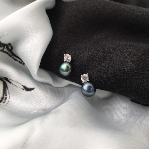 Set Trang Sức HimHip Vòng Cổ Mặt Tinh Thể Ngọc Trai & Khuyên Tai Nụ Trai Nước Ngọt Kèm Túi Hộp Thiệp - 106