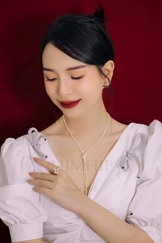 [Thiết kế] Vòng cổ ngọc trai 4mm 4in1 cao cấp 38cm+5cm (Không Kèm Túi Hộp)