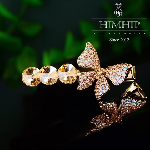 Kẹp Mái HimHip Đính Đá  Phale Hình Bướm Sang Trọng 0.7x4.7cm