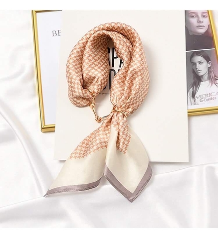 Set Quà Himhip Khăn Lụa Cao Cấp 65*65cm & Cài Khăn Kèm Túi Hộp Thiệp - 155