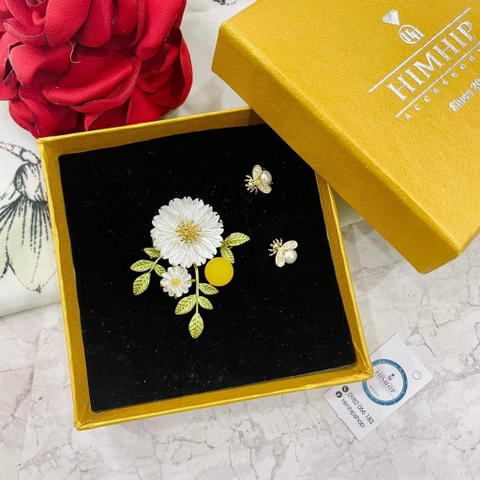 Set Khuyên Tai Kèm Cài Áo 34