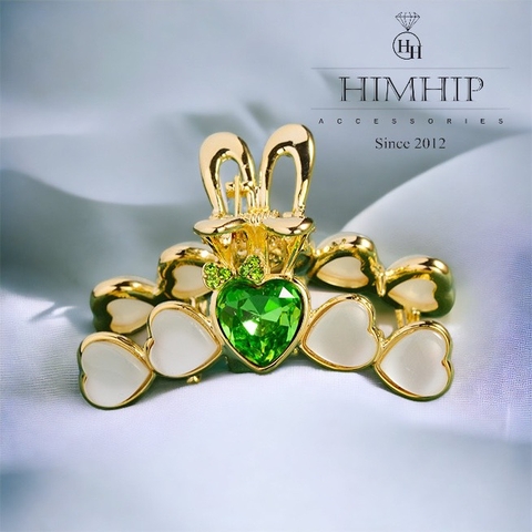 Kẹp Càng Cua HimHip HKCC Hình Trái Tim Phale Tai Thỏ Đáng Yêu 2.5x4.5cm
