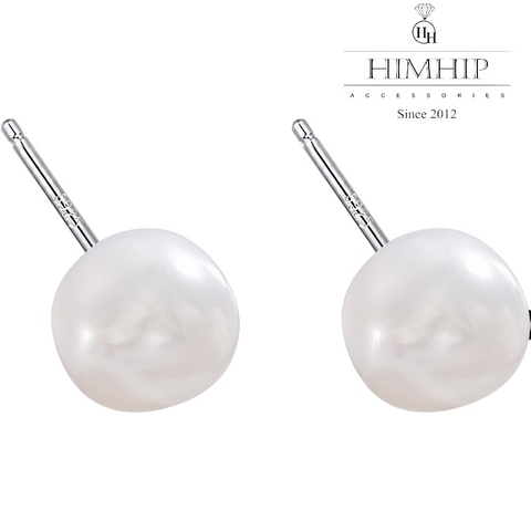 Khuyên Tai Nụ Hợp Kim Cao Cấp Mix Ngọc Trai Nước Ngọt Sang Trọng 6 ly Phụ Kiện Áo Dài HPBD