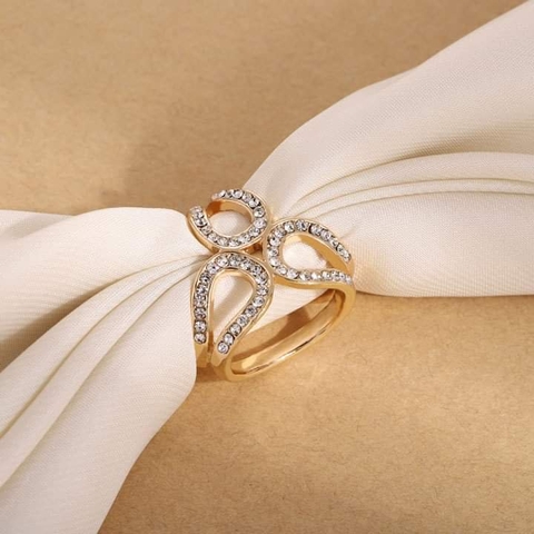 Cài Khăn 4 Chấu HimHip Size To Mặt Chụm Đá Sang Trọng HKCC Đính Phale 2cm