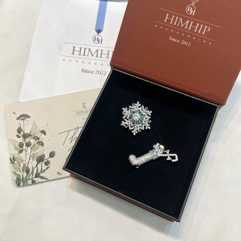 Set Noel HimHip Cài Áo - 458 (Combo đã bao gồm túi hộp thiệp)