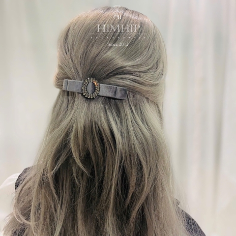 Kẹp Bấm HimHip Đính Phale Nơ Vải Nhung Thanh Lịch 2.8x9.5cm