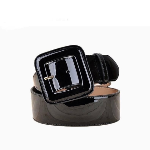 Dây Lưng HimHip Da Thật Bóng Khóa Mặt Vuông To 4.5x100cm