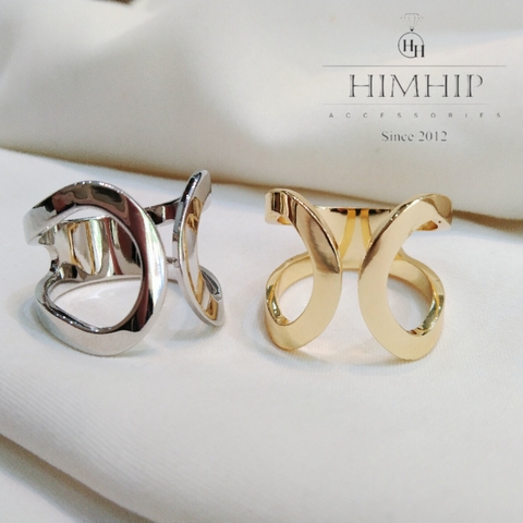 Cài Khăn Ống HimHip Size To Vòng Cung Sang Trọng HKCC 2x1.2CM