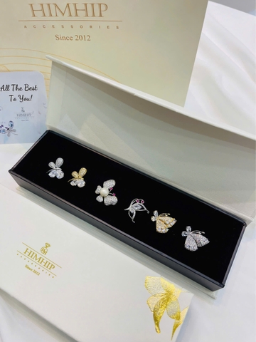Set Quà Tặng HimHip Cài Áo Kèm Túi Hộp Thiệp - 817