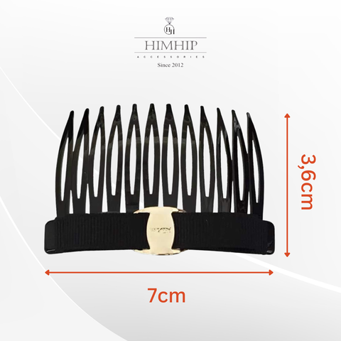 Xước nơ mặt KL đen thanh lịch 7x3,6cm