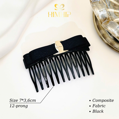 Xước nơ mặt KL đen thanh lịch 7x3,6cm