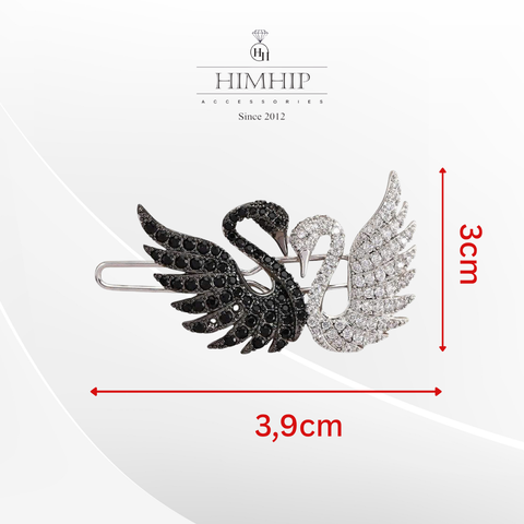 Kẹp Mái HimHip HKCC Đôi Thiên Nga Phale Uyên Ương 3.9*3cm