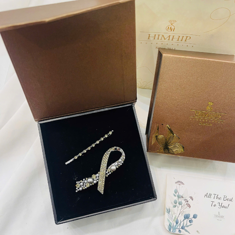 Set Quà 8/3 HimHip Kẹp Mái Kèm Túi Hộp Thiệp - 125