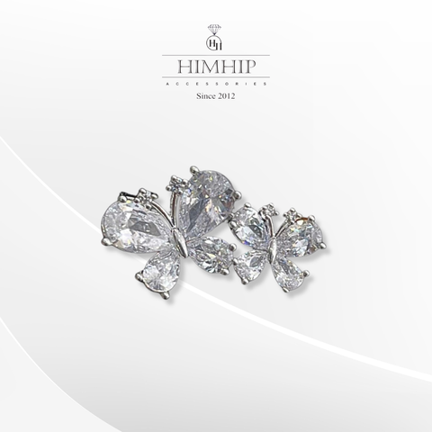 Trâm, Ghim Cài Áo HimHip HKCC Đôi Bướm Phale Nhỏ 1.5*2.5cm