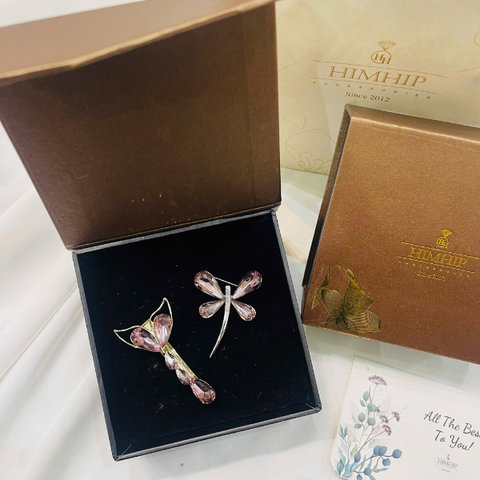 Set Quà Valentine 8/3 HimHip Kẹp Mái & Cài Áo Kèm Túi Hộp Thiệp - 101