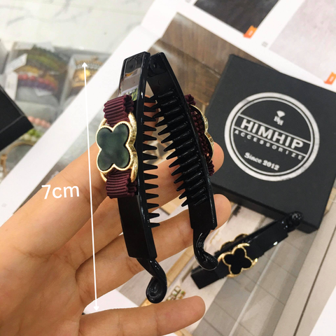 Kẹp Móc Dọc HimHip Composite Đính Hoa 4 Cánh May Mắn Nhiều Size