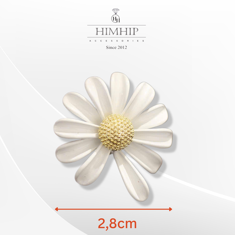 Pin Cài Cúc Áo HimHip HKCC Cúc Nhỏ Nụ Vàng Phối Cánh Đung Đưa 2.8cm