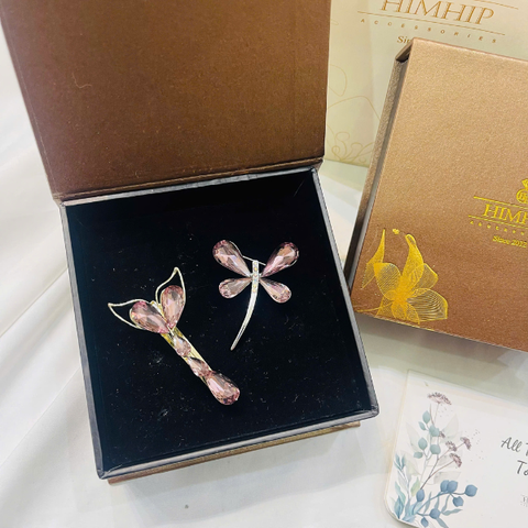 Set Quà Valentine 8/3 HimHip Kẹp Mái & Cài Áo Kèm Túi Hộp Thiệp - 101