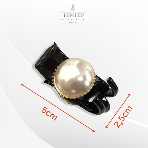 Kẹp Càng Cua HimHip Composite Mix Hạt Giả Trai Viền Vàng Sang Trọng 3 Răng