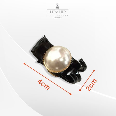 Kẹp Càng Cua HimHip Composite Mix Hạt Giả Trai Viền Vàng Sang Trọng 3 Răng