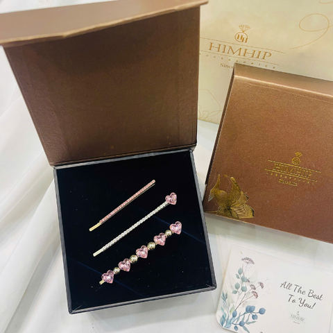 Set Quà Valentine 8/3 HimHip Kẹp Mái Kèm Túi Hộp Thiệp - 104