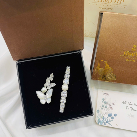Set Quà 8/3 HimHip Kẹp Bấm & Cài Áo Kèm Túi Hộp Thiệp - 120