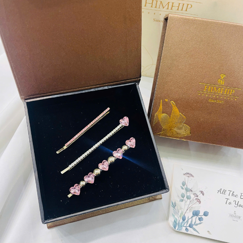 Set Quà Valentine 8/3 HimHip Kẹp Mái Kèm Túi Hộp Thiệp - 104