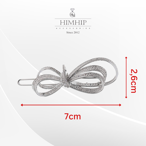 Kẹp Mái HimHip HKCC Cuộn Nơ Phale 2.6x7cm