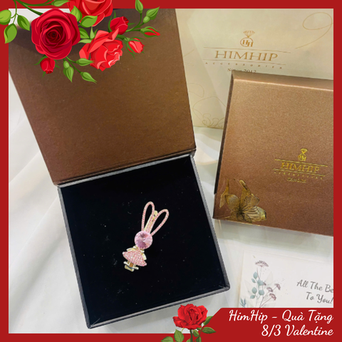 Set Quà Valentine 8/3 HimHip Kẹp Mái Kèm Túi Hộp Thiệp - 130