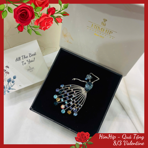 Set Quà 8/3 HimHip Cài Áo Kèm Túi Hộp Thiệp - 1112