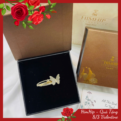 Set Quà 8/3 HimHip Kẹp Mái Kèm Túi Hộp Thiệp - 88