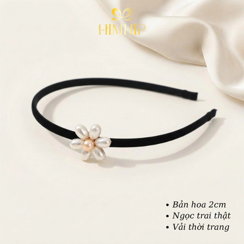 Bờm HimHip Đính Hoa Trai Thật Thanh Lịch 2cm