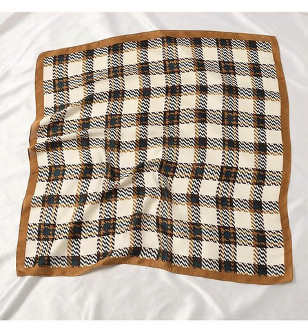 Set Quà Tặng Khăn Lụa Vuông Khổ 70 Kèm Cài Áo - 208 (Combo đã bao gồm túi hộp thiệp)