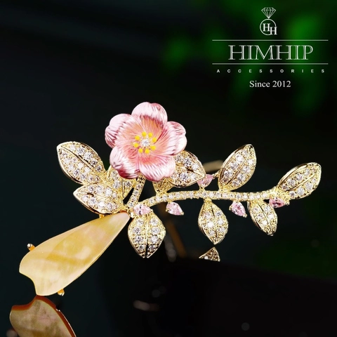 Set Quà Himhip Khăn Lụa Cao Cấp 65*65cm & Cài Áo Kèm Túi Hộp Thiệp - 248