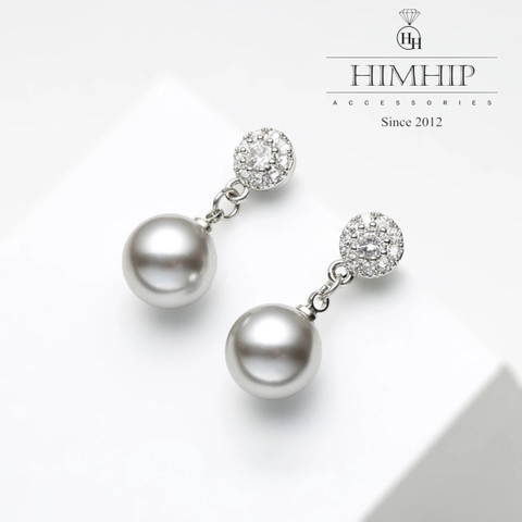 Set Quà 8/3 HimHip Khuyên Tai & Cài Áo Kèm Túi Hộp Thiệp - 155