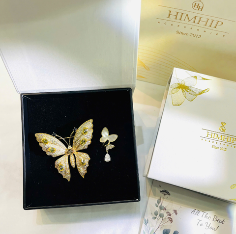 Set Quà 20/10 HimHip Cài Áo Kèm Túi Hộp Thiệp - 983