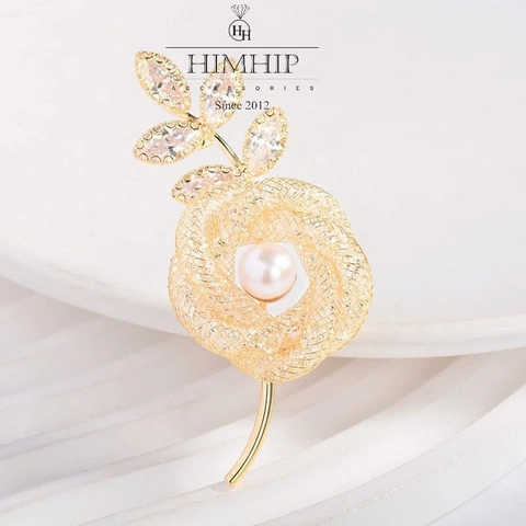 Set Quà HimHip Khuyên Tai & Cài Áo Kèm Túi Hộp Thiệp - 233
