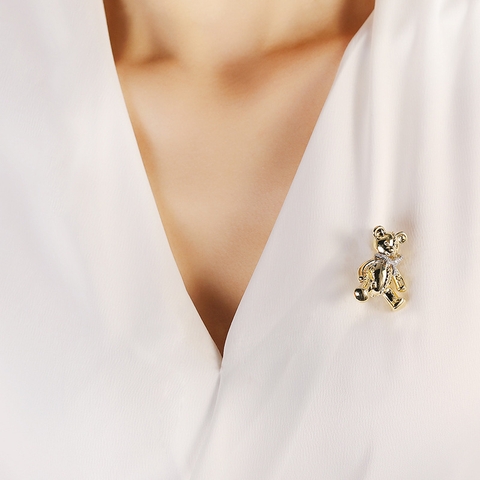 Trâm, Ghim Cài HimHip Gấu Bear HKCC Đính Phale 2*3cm