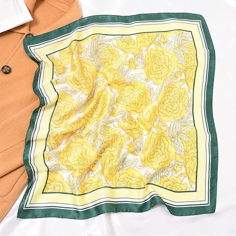 Set Quà HimHip 20/11 Khăn Lụa Vuông 70*70cm & Cài Áo Kèm Túi Hộp Thiệp - 1125