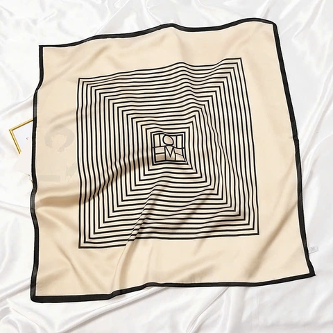 Set Quà HimHip Khăn Lụa Vuông 70x70cm & Cài Khăn Kèm Túi Hộp Thiệp - 448