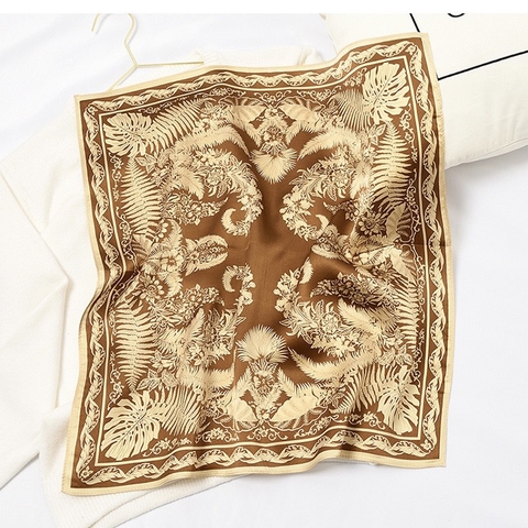 Set Quà 8/3 HimHip Khăn Lụa Vuông 53*53cm, Khuyên Tai & Vòng Cổ Kèm Túi Hộp Thiệp - 467