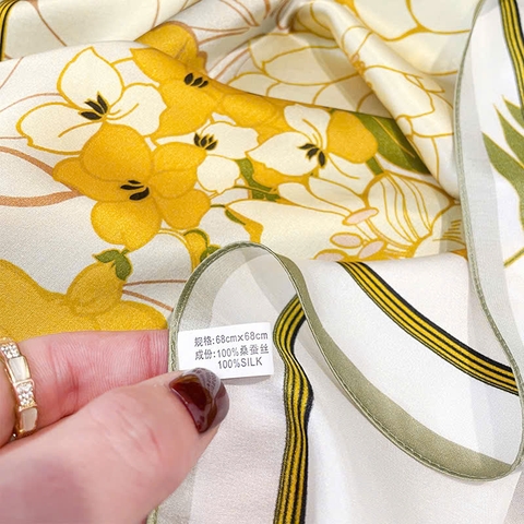 Khăn Lụa Cao Cấp HimHip 65x65cm Khăn Quàng Quà Tặng Khăn - 51