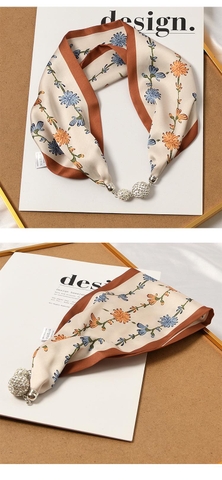 Khăn Tuban Lụa HimHip 50x12cm Khăn Quàng Quà Tặng Khăn - 12