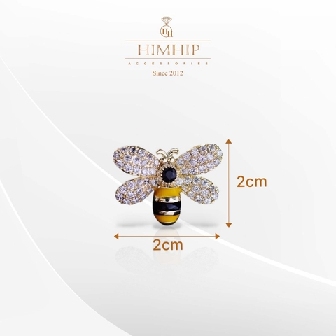 Pin Cài Áo HimHip Con Ong Mật Đáng Yêu HKCC Đính Phale 2cm
