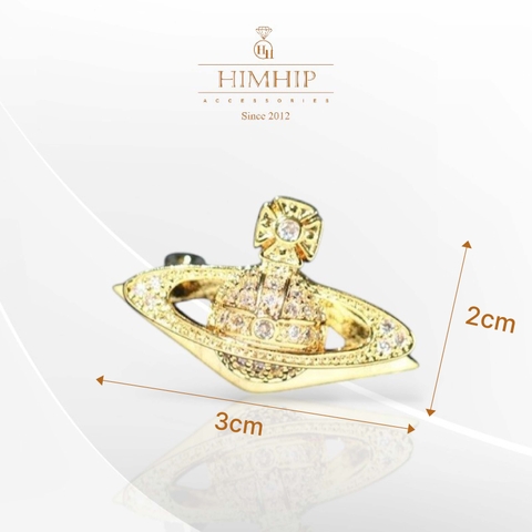 Trâm, Ghim Cài Áo HimHip Vũ Trụ Vàng Sang Trọng HKCC Đính Phale 3*2cm