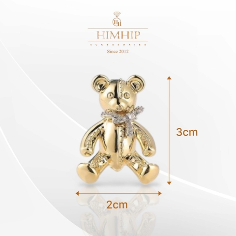 Trâm, Ghim Cài HimHip Gấu Bear HKCC Đính Phale 2*3cm