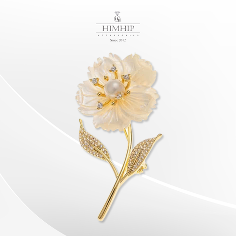 Set Quà HimHip Khăn Lụa Cao Cấp 53*53cm & Cài Áo Kèm Túi Hộp Thiệp - 1148