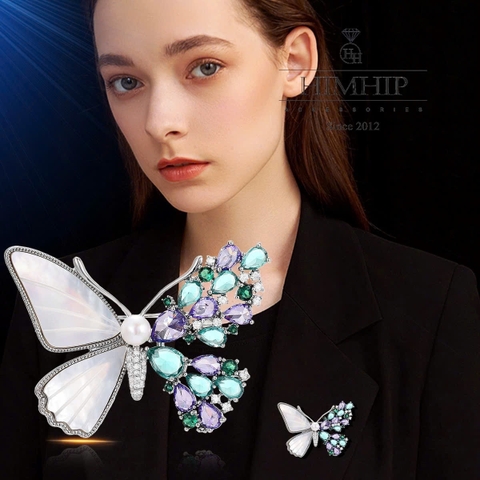 Set Quà 8/3 HimHip Kẹp Mái & Cài Áo Kèm Túi Hộp Thiệp - 127