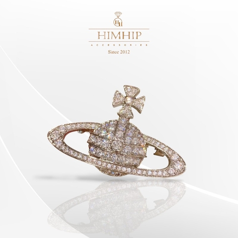 Trâm, Ghim Cài Áo HimHip Vũ Trụ Sang Trọng HKCC Đính Phale 3,3*4,9cm